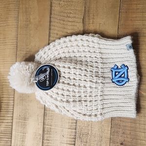 Women's Top of the World Cream North Carolina Tar Heels Pearl Knit Hat with Pom